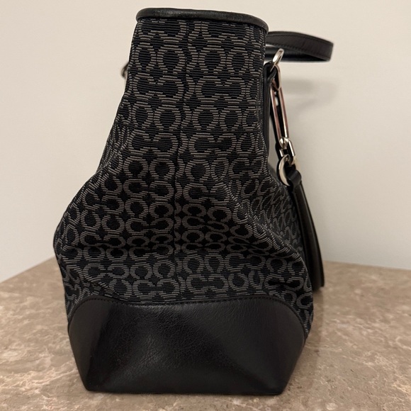 COACH Madison Needlepoint Black Tote Bag - Picture 9 of 13